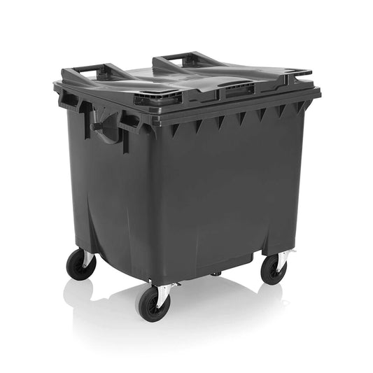 Express Wheelie Bin 1100L Litre Black Grey Large Business Biffa Waste Rubbish Recycle