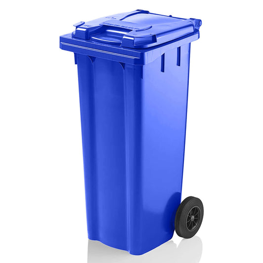 Express Wheelie Bin 140L Litre Blue Small Medium Council Replacement Waste Rubbish Recycle