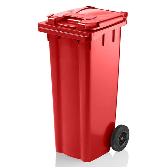 Express Wheelie Bin 140L Litre Red Small Medium Council Replacement Waste Rubbish Recycle