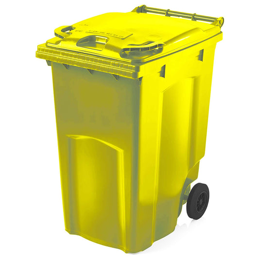 Express Wheelie Bin 360L Litre Yellow Medium Extra Large Council Replacement Chemical Hazardous Waste Rubbish Recycle