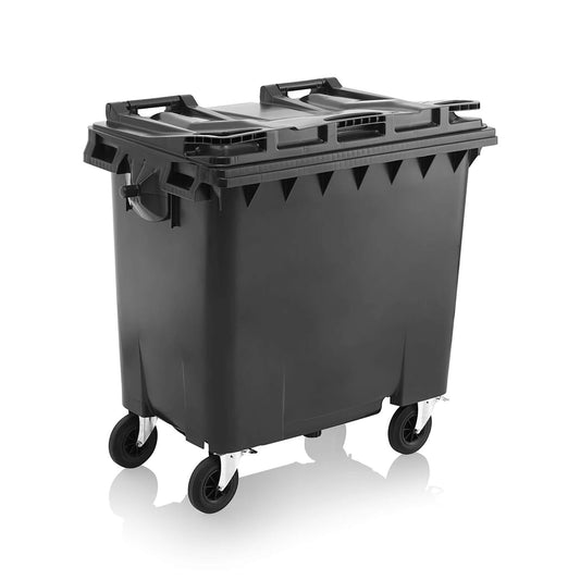 Express Wheelie Bin 770L Litre Black Grey Large Business Commercial Biffa Outdoor Waste Skip Rubbish Recycle